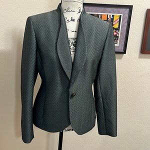 Women’s Anne Klein Textured Blazer, size 8, sharkskin green